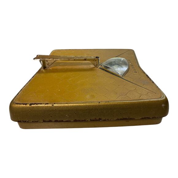 Vintage Working Detecto Bathroom Scale Yellow Mid Century Modern Retro Decor - Picture 3 of 4